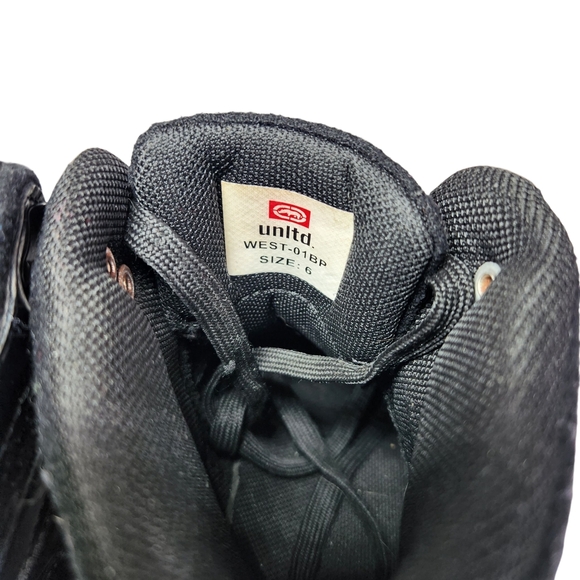 Ecko Unlimited Black Kids Youth Boots Size 6 Lace Up - Picture 12 of 13